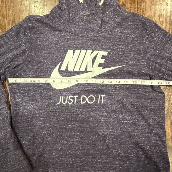 Nike Purple Cowl Neck Lightweight Hoodie Sweatshirt Size Large - Picture 9 of 10